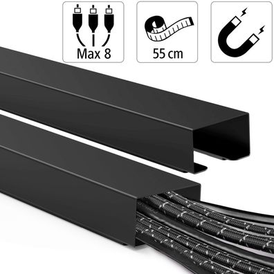 Hama Metall Kabelkanal 1,1m Kabelleiste Leitungskanal Kabel Kanal Wand Boden TV