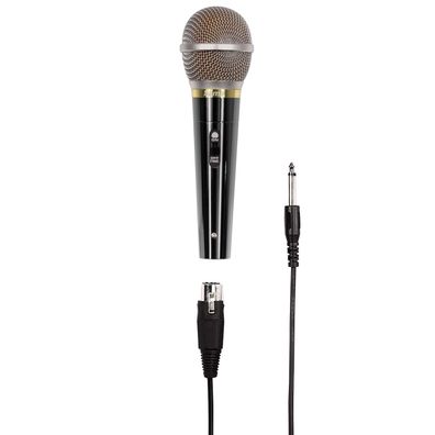 Hama Dynamisches Mikrofon kabelgebunden 3m Kabel XLR Klinke Karaoke Party DJ