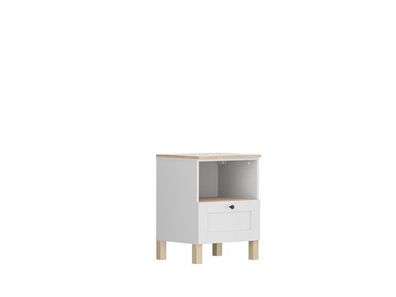 Nachtkommode Modeo | Nachttisch Nachtschrank | 42 x 50 x 65 cm, Beige