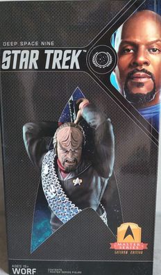 Star Trek QMx Worf Figur Mini Master Serie Latinum Edition DS9 1:12 Statue Eaglemoss
