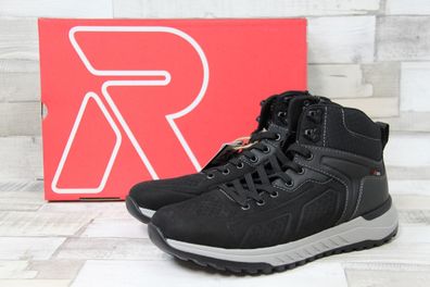 Rieker TEX Herren Knöchel-Schnürschuh schwarz mit seitlichem Reißverschluss