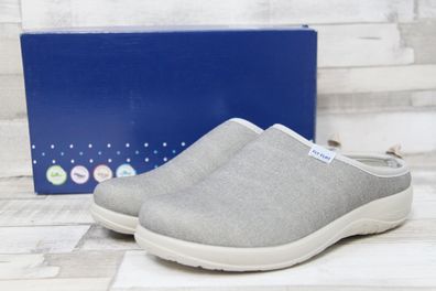 FlyFlot Damen Stretchpantoffel mit loser Einlage grau