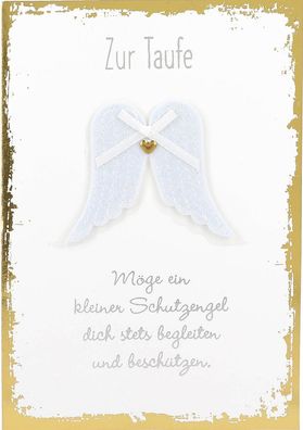 Elegance Klappkarte Grusskarte Geburtstagskarte - Zur Taufe