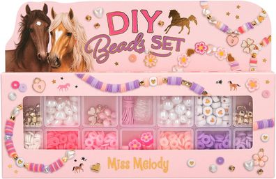 Miss Melody - DIY Perlen Set, 12 Sorten Perlen für Mädchen zum Basteln