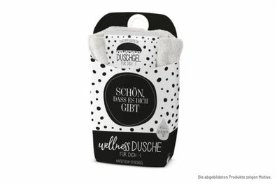 la Vida Wellness-Dusche Geschenkset mit Punkte Duschgel+Baumwoll-Handtuch, Serie-Mäde