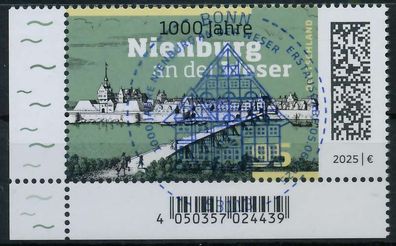 BRD BUND 2025 Nr 3910 ESST zentrisch gestempelt ECKE-ULI X999C22
