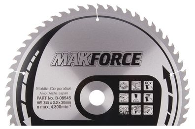 Makita Kreissägeblatt, Makforce 355 x 30 mm • 60 Zähne