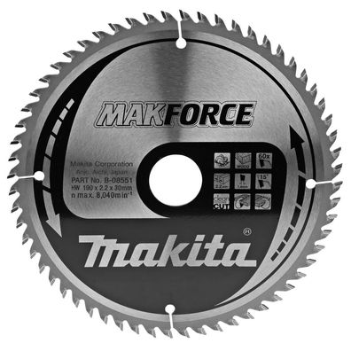 Makita Kreissägeblatt, Makforce 190 x 30 mm • 60 Zähne