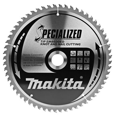 Makita Kreissägeblatt, Eingebettete Schneide 270 x 30 mm • 60 Zähne