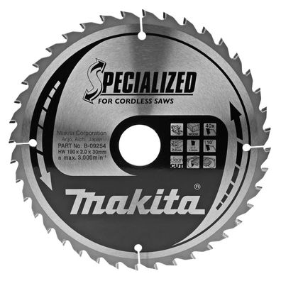 Makita Kreissägeblatt Specialized 190 x 30 mm • 40 Zähne • Holz