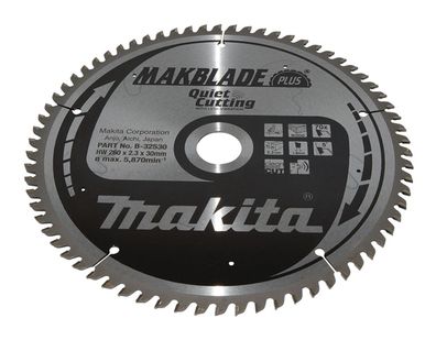 Makita Kreissägeblatt, Makblade PLUS 260 x 30 mm • 70 Zähne • Holz