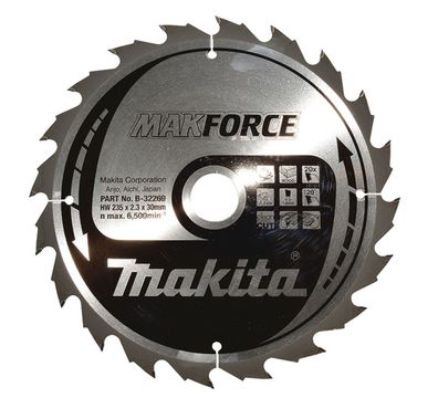 Makita Sägeblatt, Makforce TCT T.C.T • 235 x 30 mm • 1,6 mm • 20 Zähne• Holz