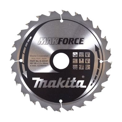 Makita Kreissägeblatt Makforce TCT T.C.T. • 190 x 30 mm • 24 Zähne • Holz
