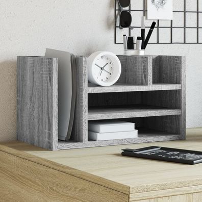 vidaXL Schreibtisch-Organizer Grau Sonoma 44,5x24x25 cm Holzwerkstoff