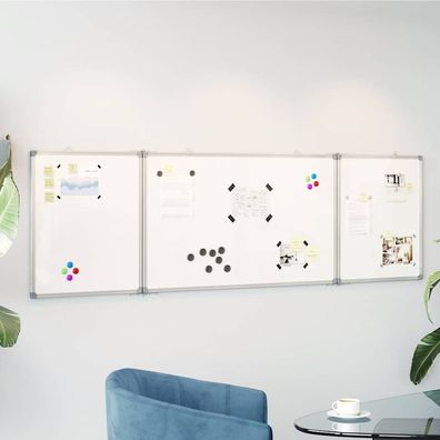 vidaXL Magnetisches Whiteboard Klappbar 160x50x1,7 cm Aluminium