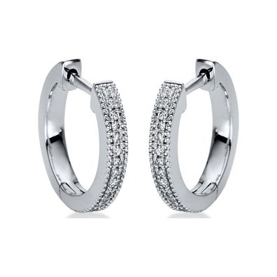Luna Creation - 2I985W8-3 - Creolen - Damen - 18K Weißgold - Diamant 0.1 ct