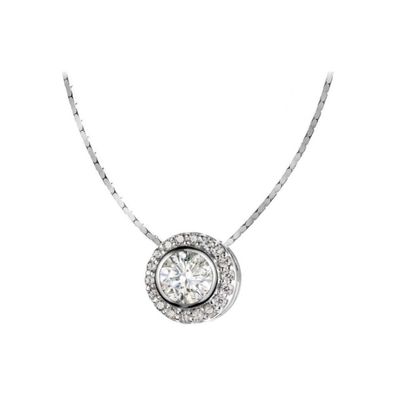 Jacques Lemans - SE-C105A - Halskette - Damen - Sterlingsilber - White Topaz