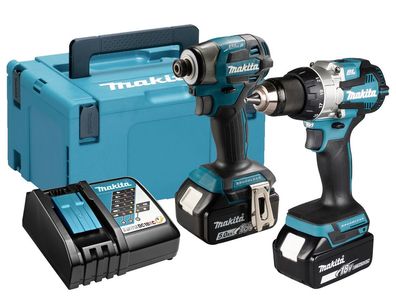 Makita Kombo-Kit LXT DTD173 • DDF489 • Ladegerät • 2 x 5,0 Ah Akku • Koffer