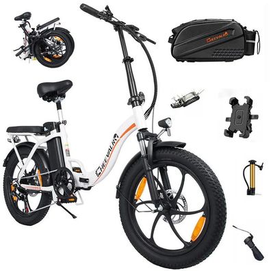 250W 48V16AH City-Elektrofahrrad Doppelte Stoßdämpfung 20 * 3.0 Tire Reichweite 100KM