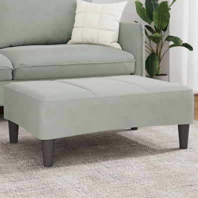 vidaXL Fußhocker Hellgrau 77x55x31 cm Samt