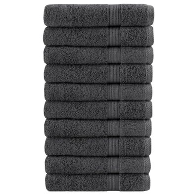 vidaXL Premium-Saunatücher SOLUND 10 Stk Anthrazit 80x200 cm 600 g/m²