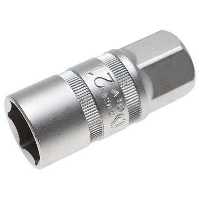 Zündkerzenschlüssel Sechskant SW 21mm, mit Magnet, Zündkerzen Nuss Antrieb (1/2")