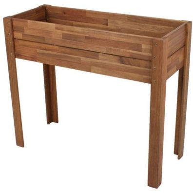 Hochbeet mit Vlies-Einlage, Akazien-Holz, Pflanzkasten