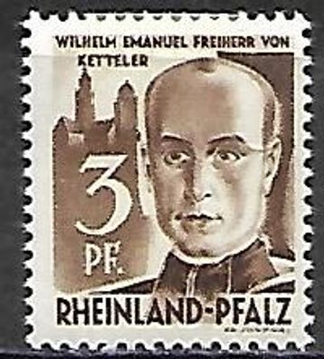 Französische Zone - Rheinland-Pfalz postfrisch Michel-Nummer 2 mit Falz
