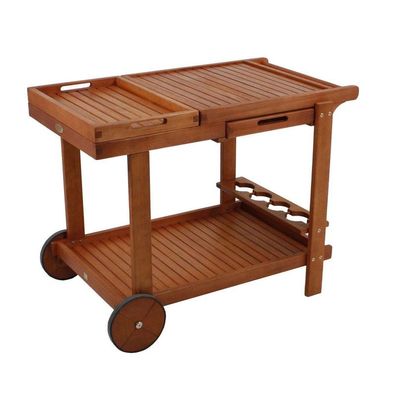 Servierwagen Hayward, Holz, rollbar, Tablett