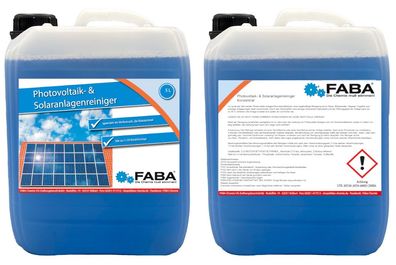 10 L Solaranlagenreiniger, Photovoltaik 2 x 5 Liter