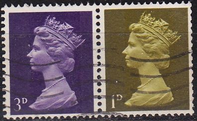 England GREAT Britain [Zdr] W012 ( O/used ) Machin se-tenant
