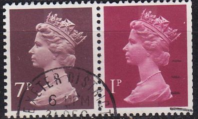England GREAT Britain [Zdr] W053 ( O/used ) [01] Machin se-tenant