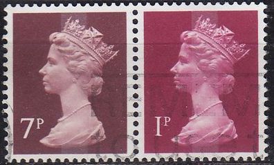 England GREAT Britain [Zdr] W053 ( O/used ) Machin se-tenant