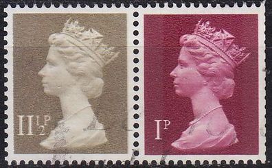 England GREAT Britain [Zdr] W077 ( O/used ) Machin se-tenant