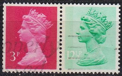 England GREAT Britain [Zdr] W087 ( O/used ) Machin se-tenant