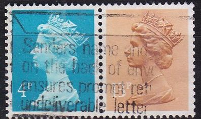 England GREAT Britain [Zdr] W106 ( O/used ) Machin se-tenant