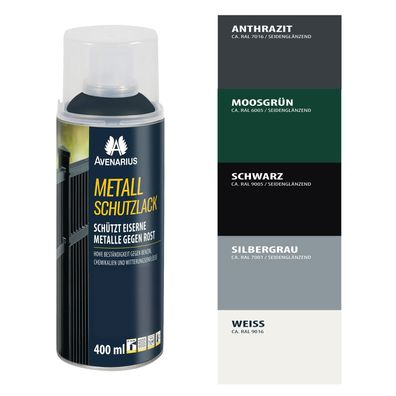 Avenarius Metall Schutzlack Spray seidenglänzend 400ml Rostschutzlack Metallschutz