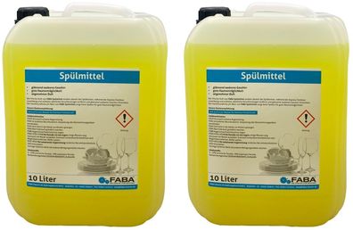 20 L Geschirrspülmittel Konzentrat Spülmittel 2 x 10 Liter