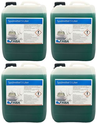 20 L Geschirrspülmittel Konzentrat Spülmittel Handspülmittel 4 x 5 Liter