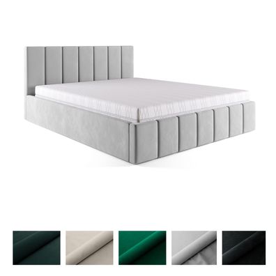 Polsterbett Doppelbett Slim Karpela Bett Bettkasten Matratze H3 120/140/160/180x200cm