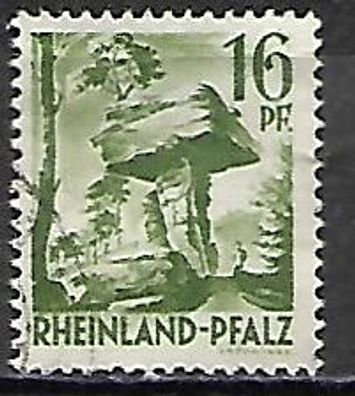 Französische Zone - Rheinland-Pfalz gestempelt Michel-Nummer 6