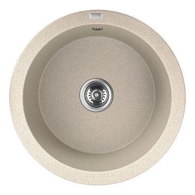 Granitspüle Einzelbecken DAFNE 51x51 Beige | Siphon im SET!