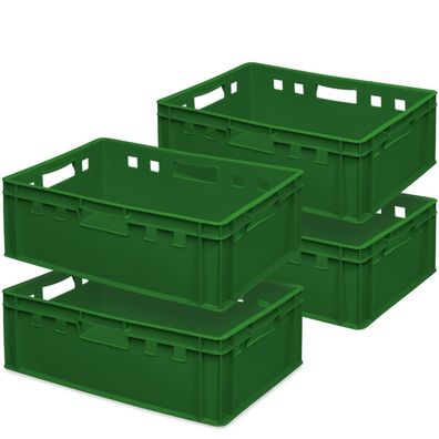 4x Fleischkasten E2, 600x400x200 mm, grün