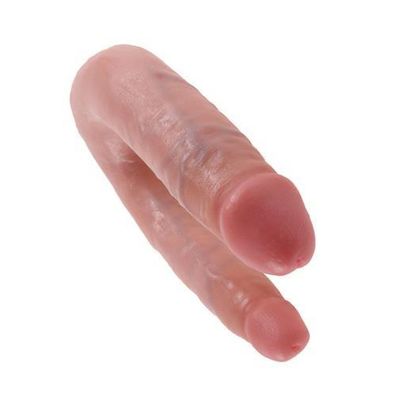 King Cock S Double Trouble Dong Doppeldildo 13cm haut flesh