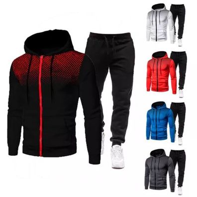 Herren Jogginganzug Trainingsanzug Sportanzug Fubball Sporthose Hoodie Tracksuit