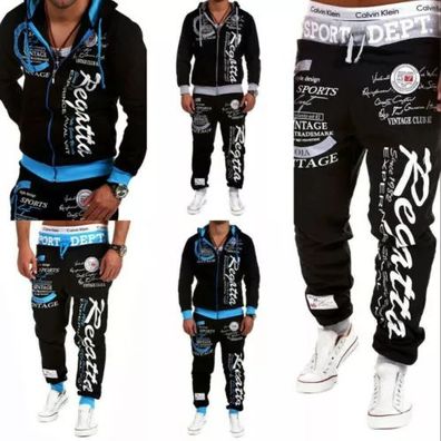 Jogginganzug Trainingsanzug Herren Hoodie+Hosen Sport Sweatshirt Fitness Jogger#