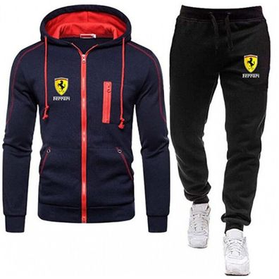 Herren 2Pcs Hooded Trainingsanzug Set Anzug Sweatshirt Hose Bottoms Jogging Mode