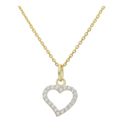Herzanhänger Gold 585 JL20-02-1205 mit Zirkonia, Made in Germany