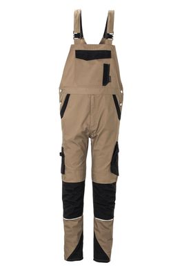 Arbeitshose Herren Latzhose sand/schwarz Größe 110