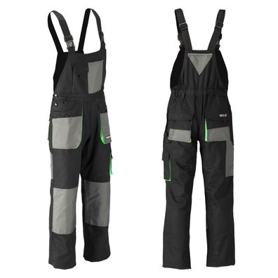 Arbeitshose / Latzhose PALEA schwarz/grau Gr. S